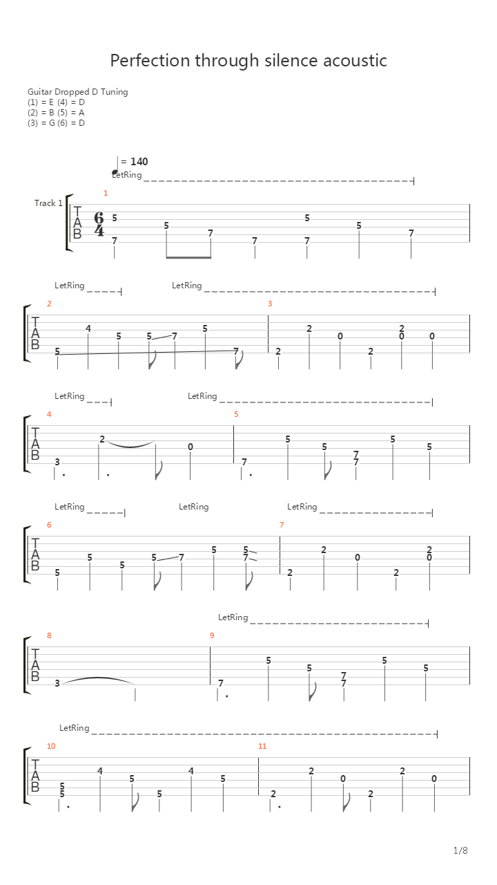 Perfection Through Silence吉他谱