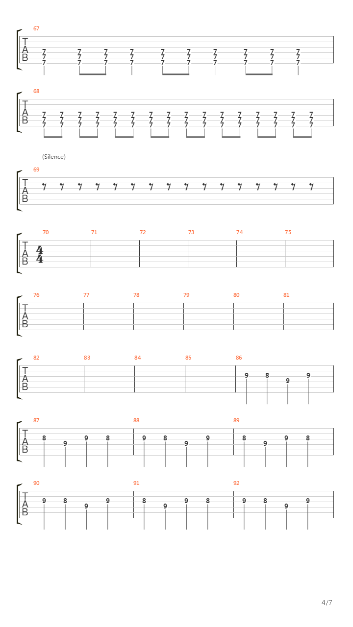 Perfection Through Silence吉他谱