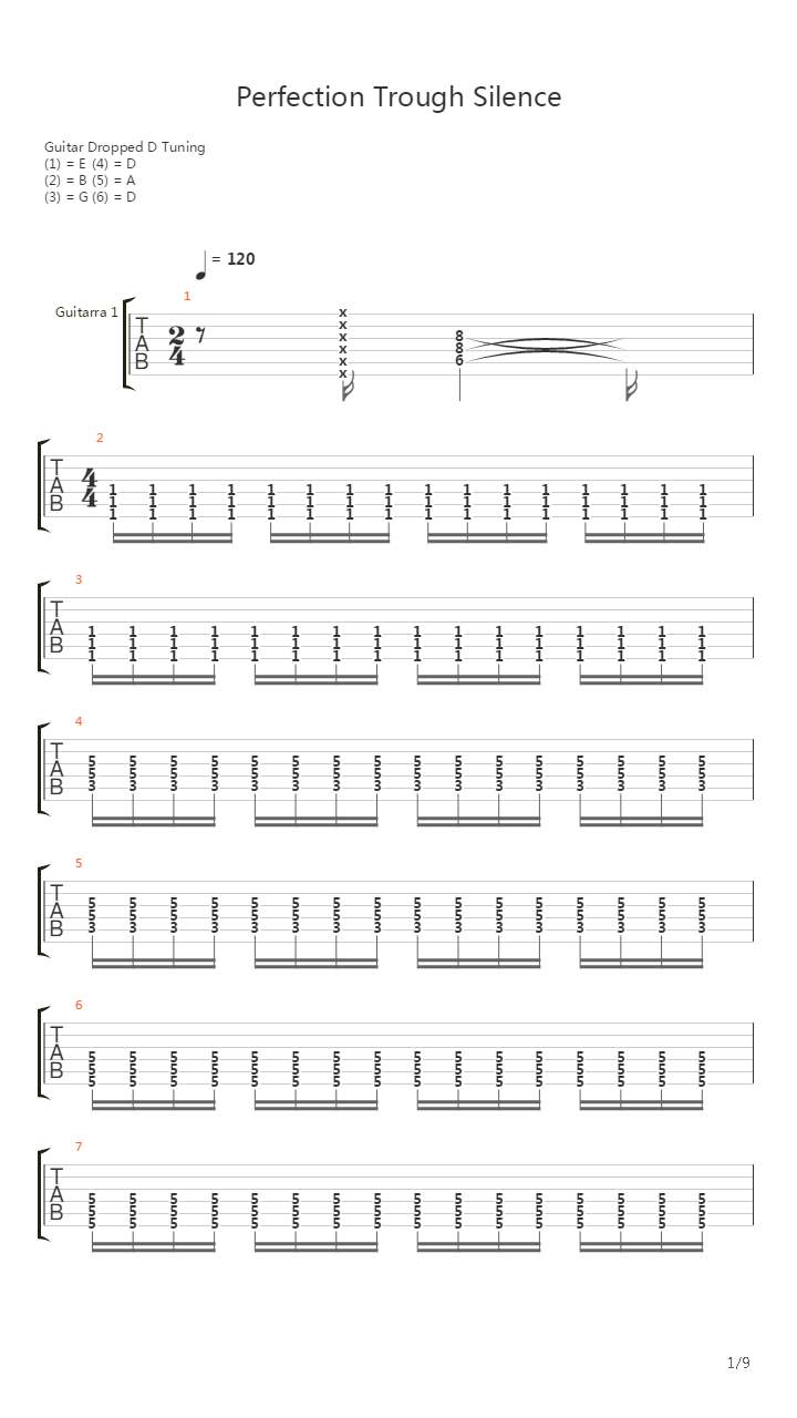 Perfection Through Silence吉他谱