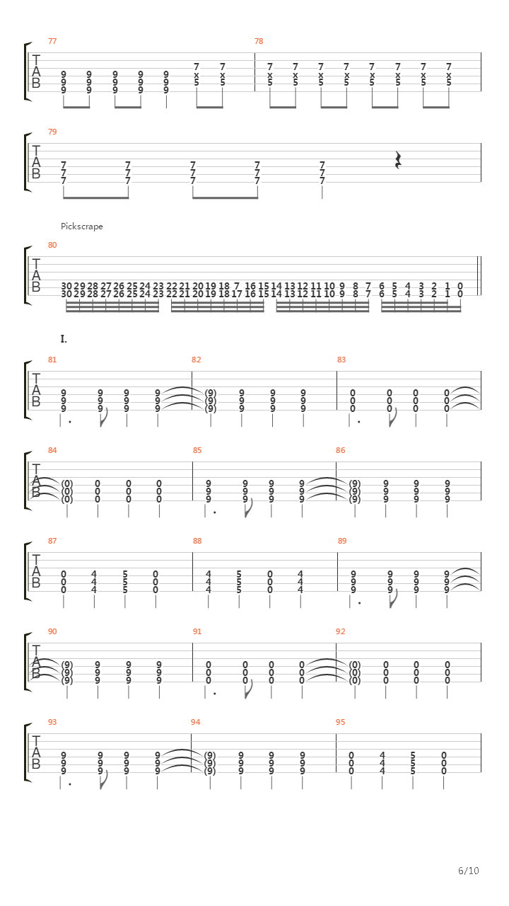 Post Script吉他谱