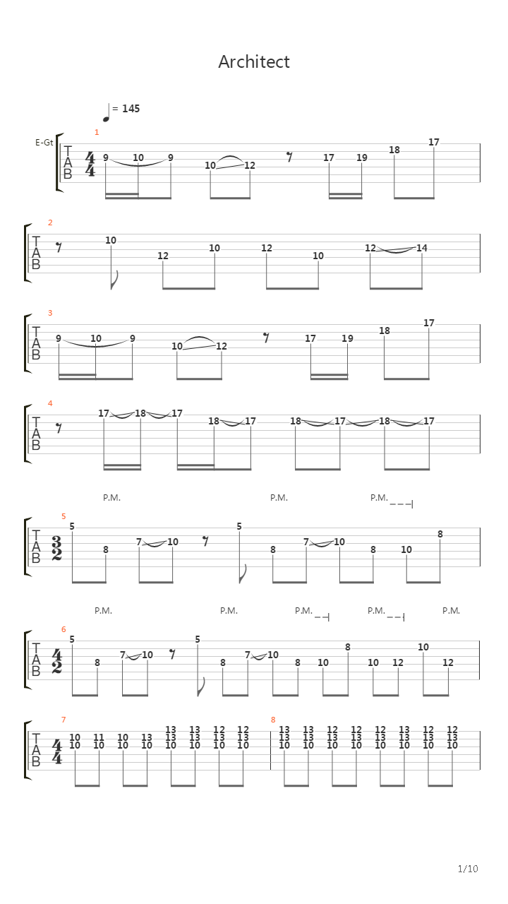 Architect吉他谱