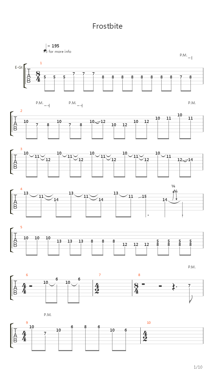 Frostbite吉他谱