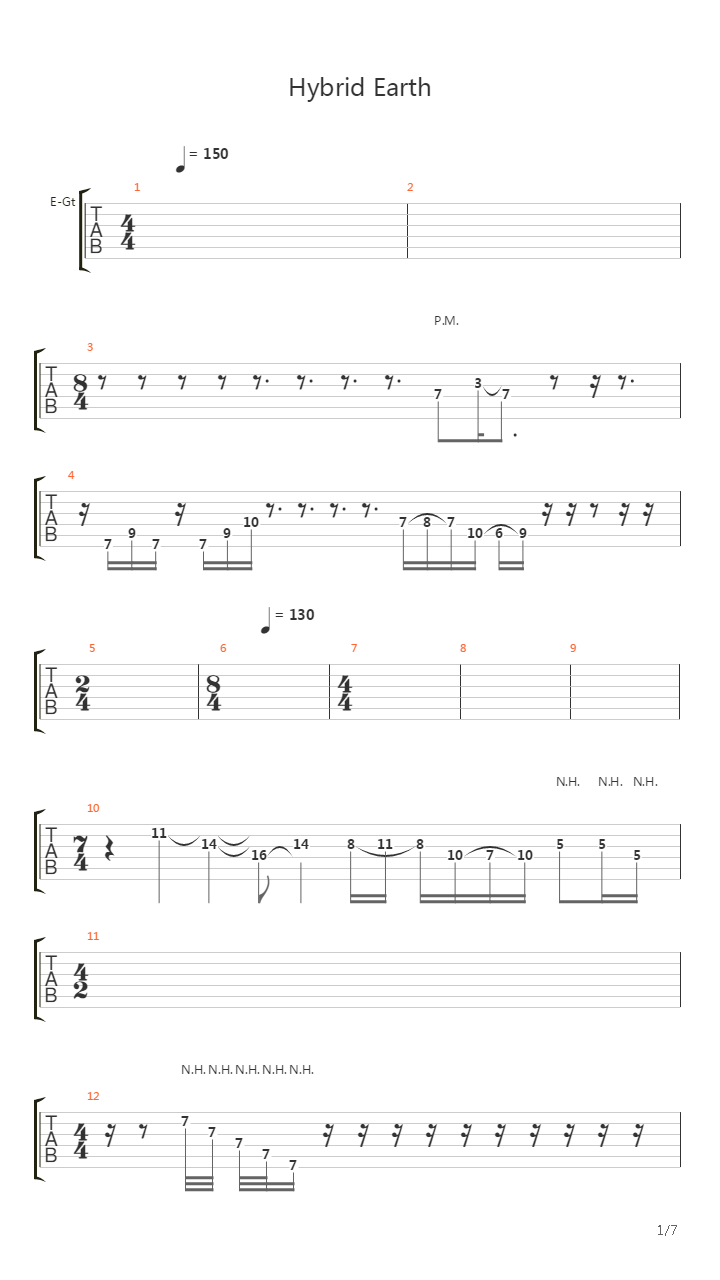 Hybrid Earth吉他谱