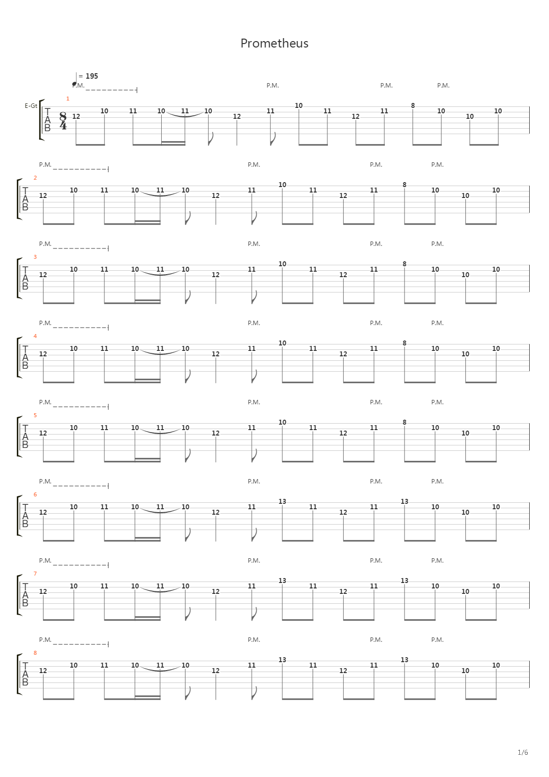 Prometheus吉他谱