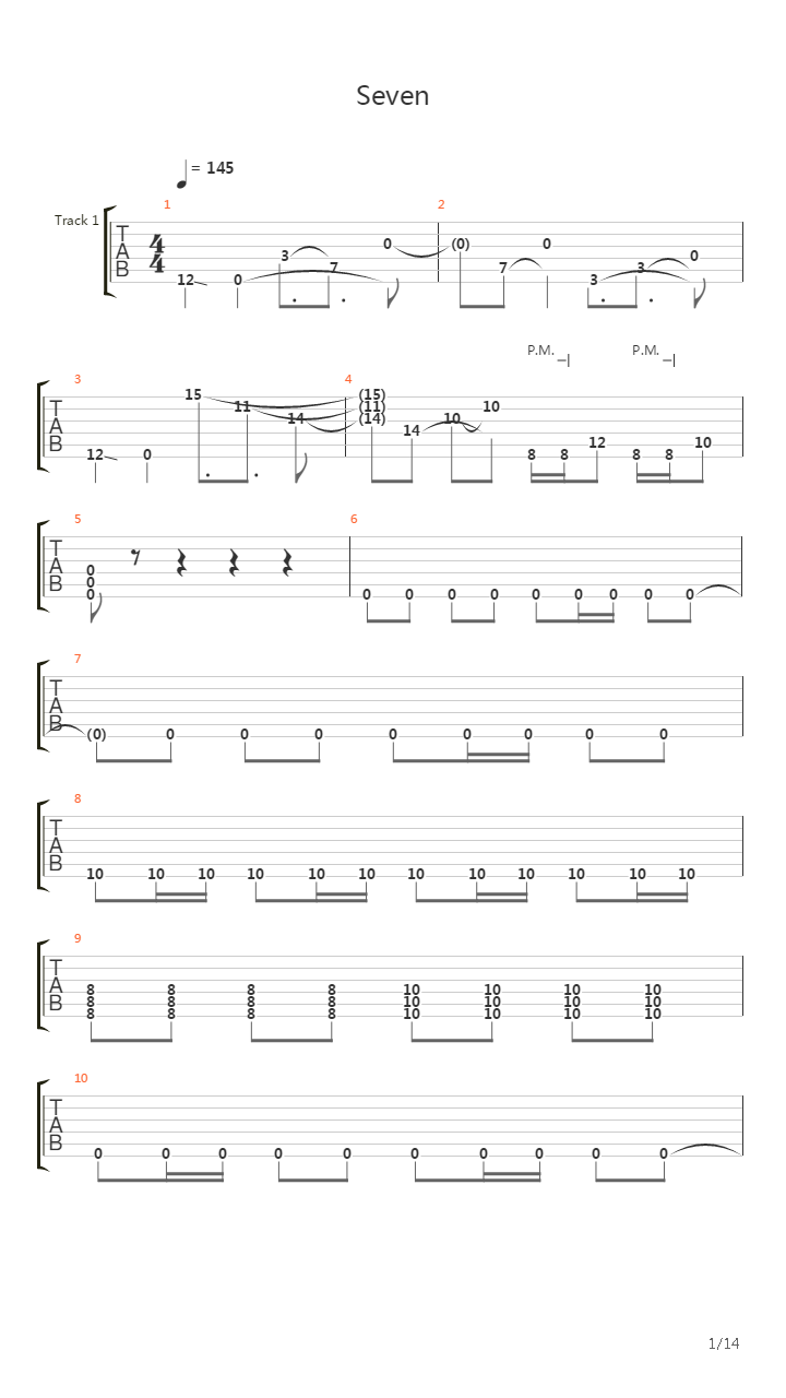 Seven吉他谱