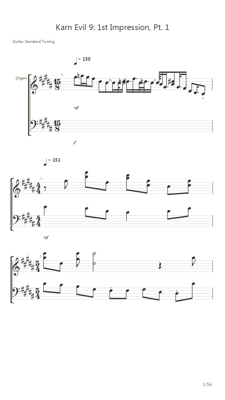 Karn Evil 9 1St Impression Part 1吉他谱