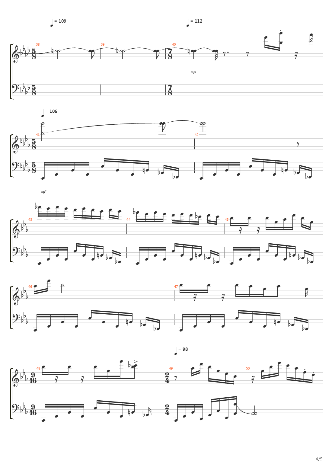 Tarkus Part I - Eruption吉他谱