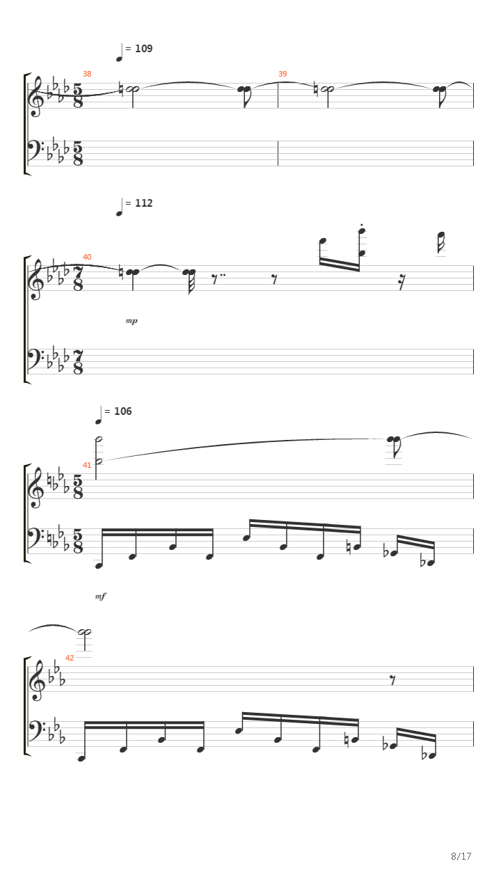 Tarkus Part I - Eruption吉他谱