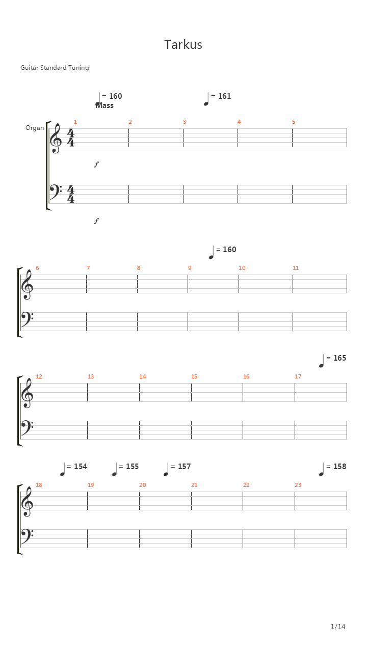 Tarkus Part Iv - Mass吉他谱