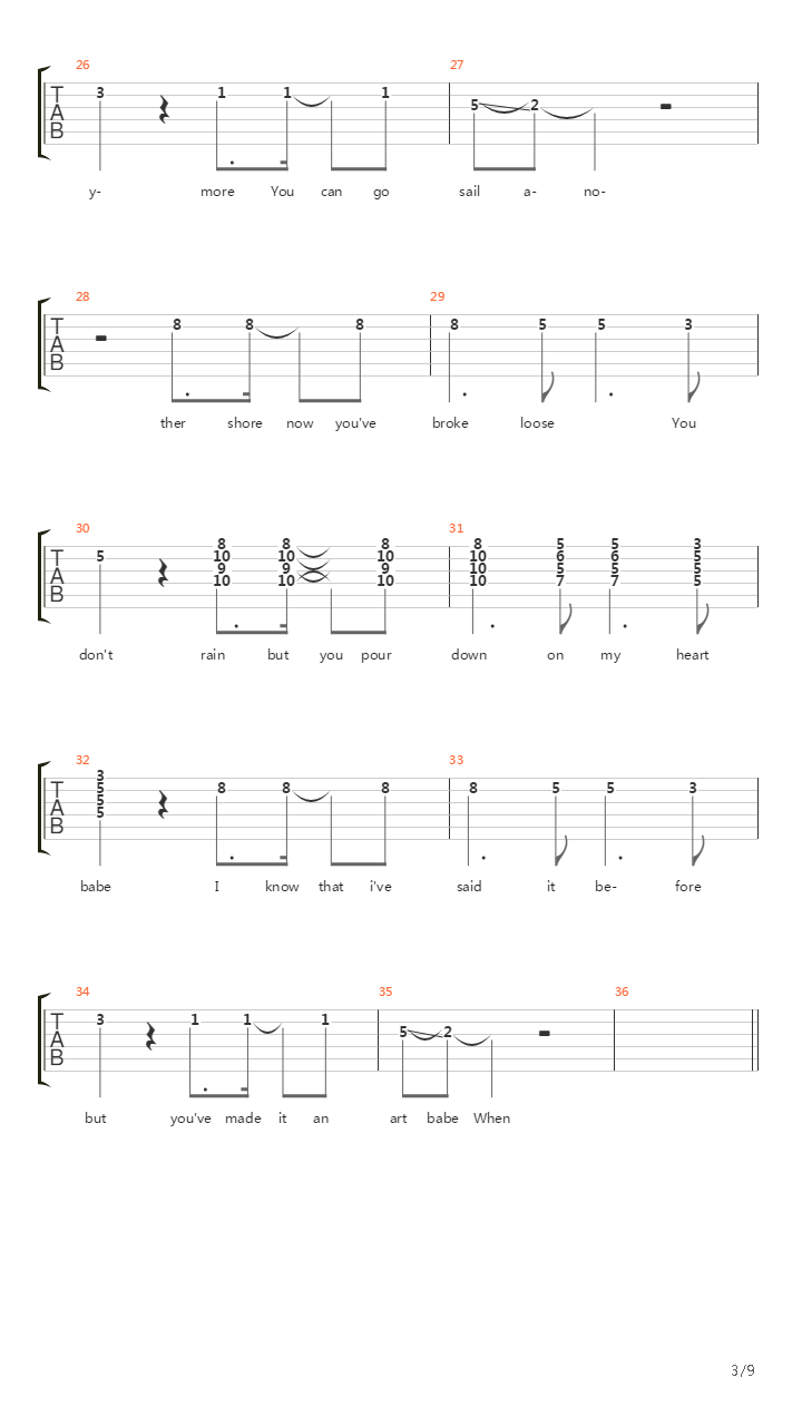 Anchor吉他谱