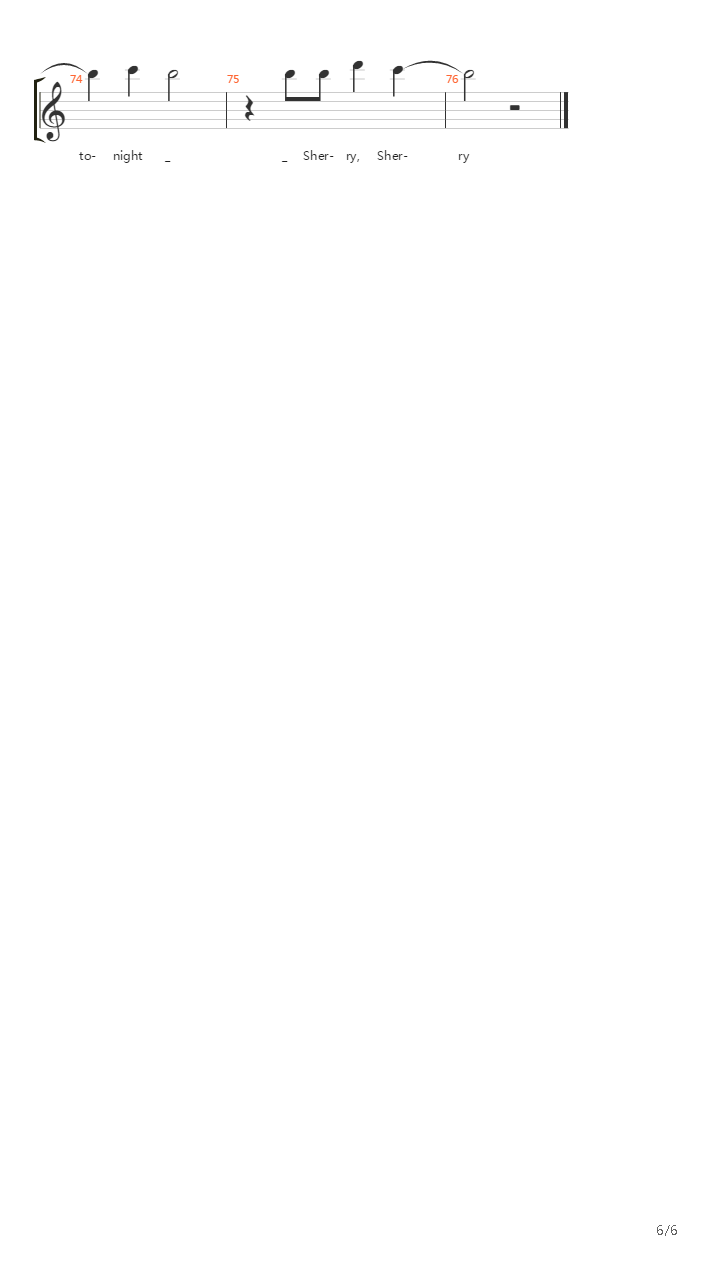 Sherry吉他谱