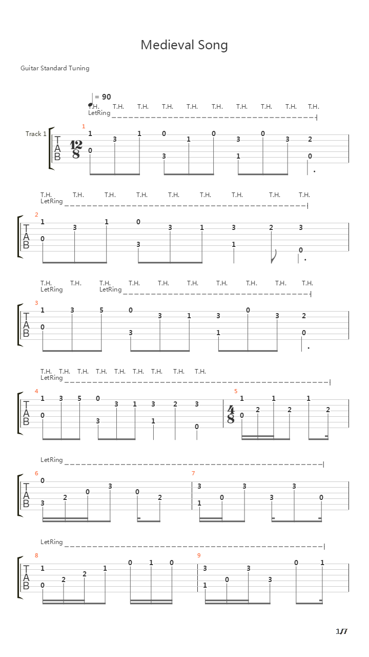 Medieval Song吉他谱