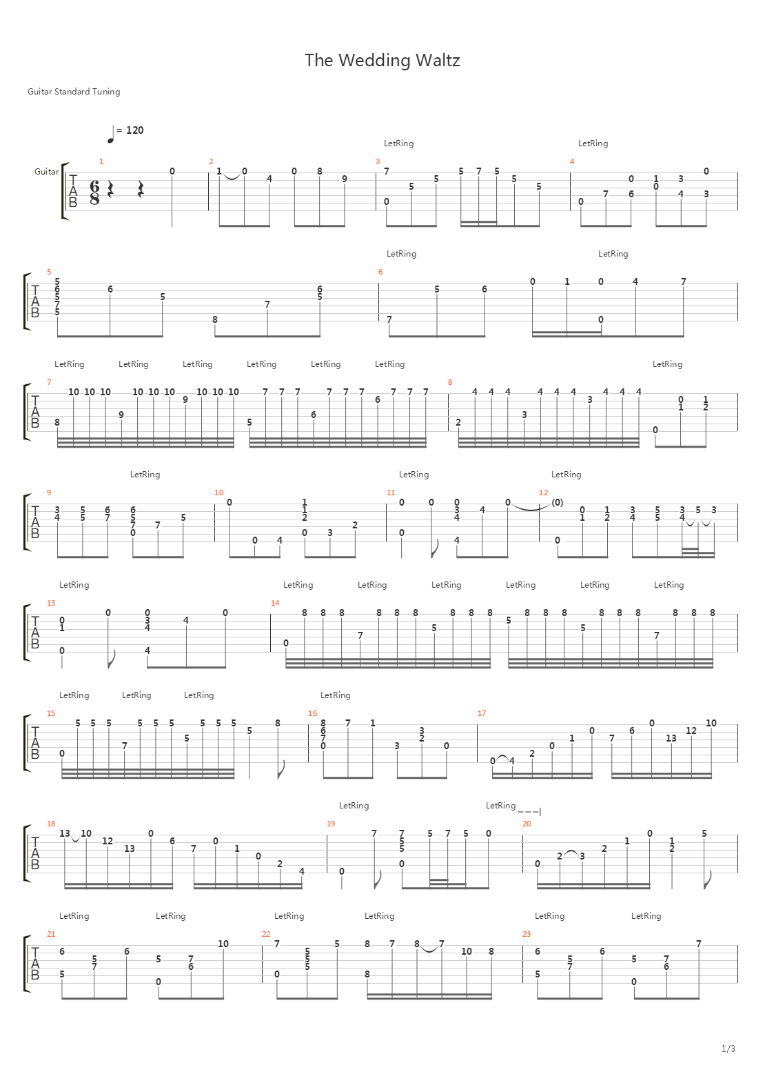 The Wedding Waltz吉他谱