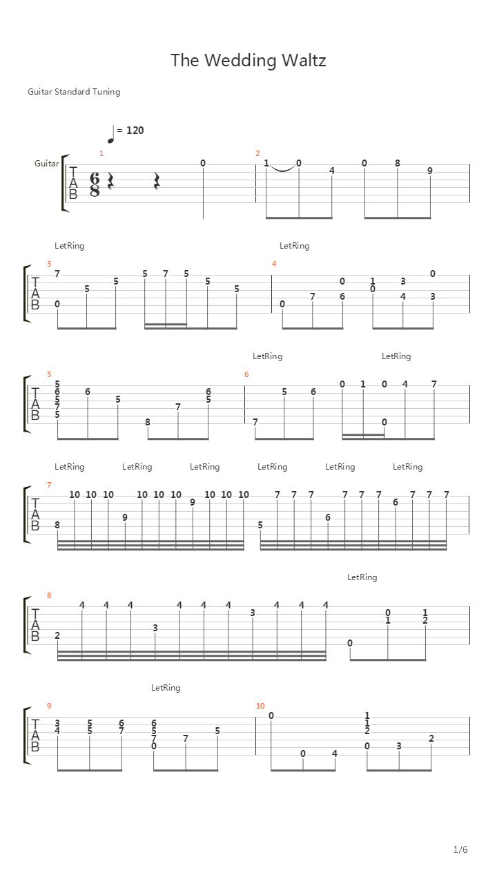 The Wedding Waltz吉他谱