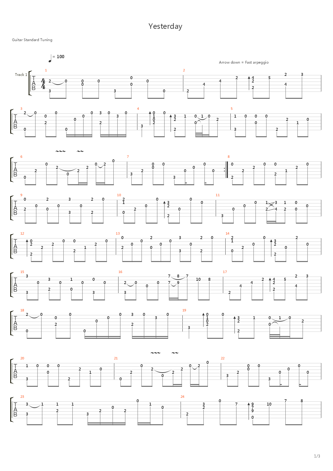 Yesterday吉他谱