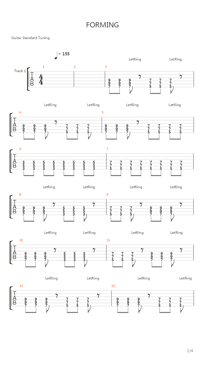 Forming吉他谱