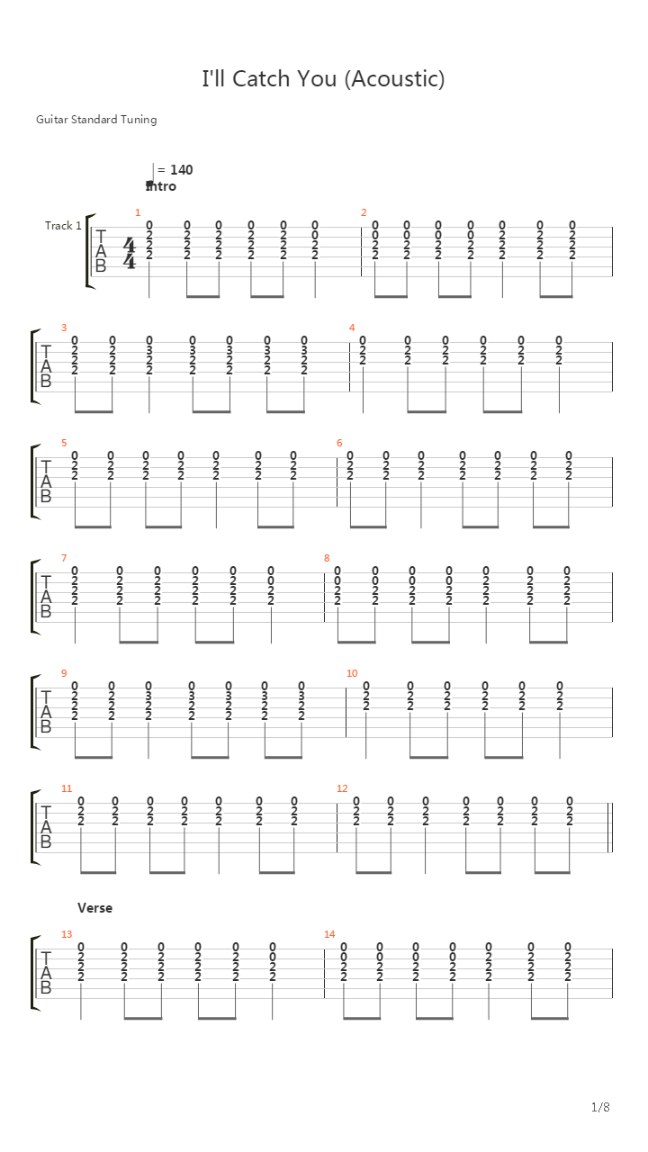 Ill Catch You Acoustic吉他谱