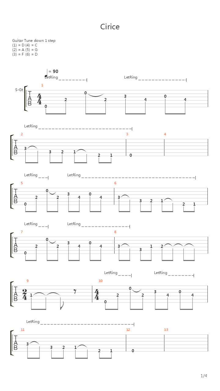 Cirice吉他谱