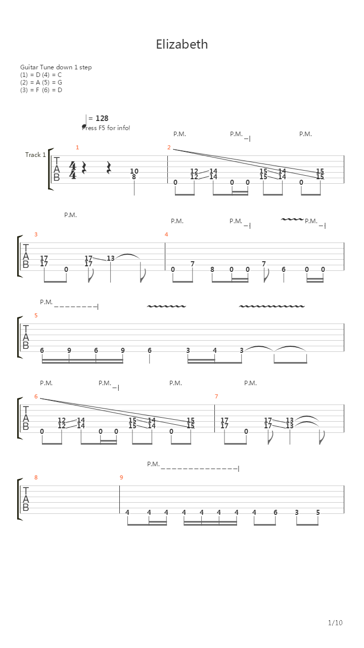 Elizabeth吉他谱