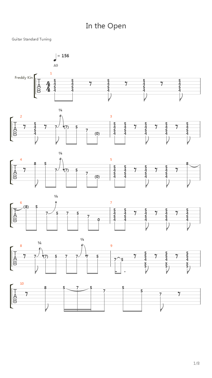 In The Open吉他谱