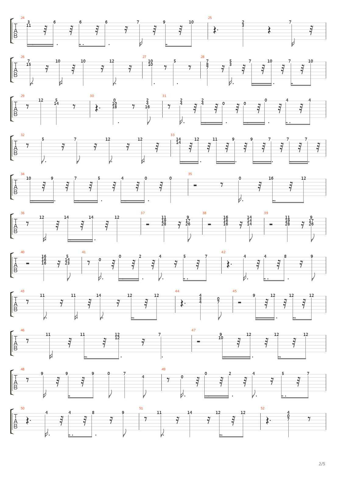 The Galaxy Express 999(银河铁道999)吉他谱