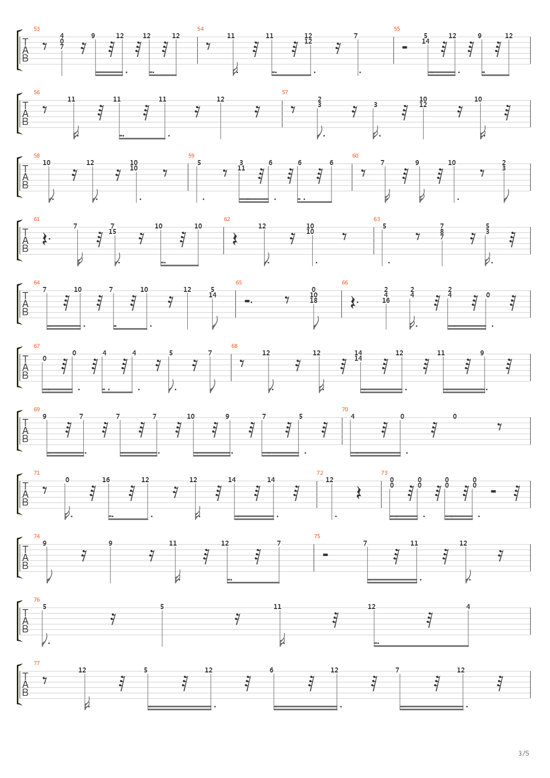 The Galaxy Express 999(银河铁道999)吉他谱