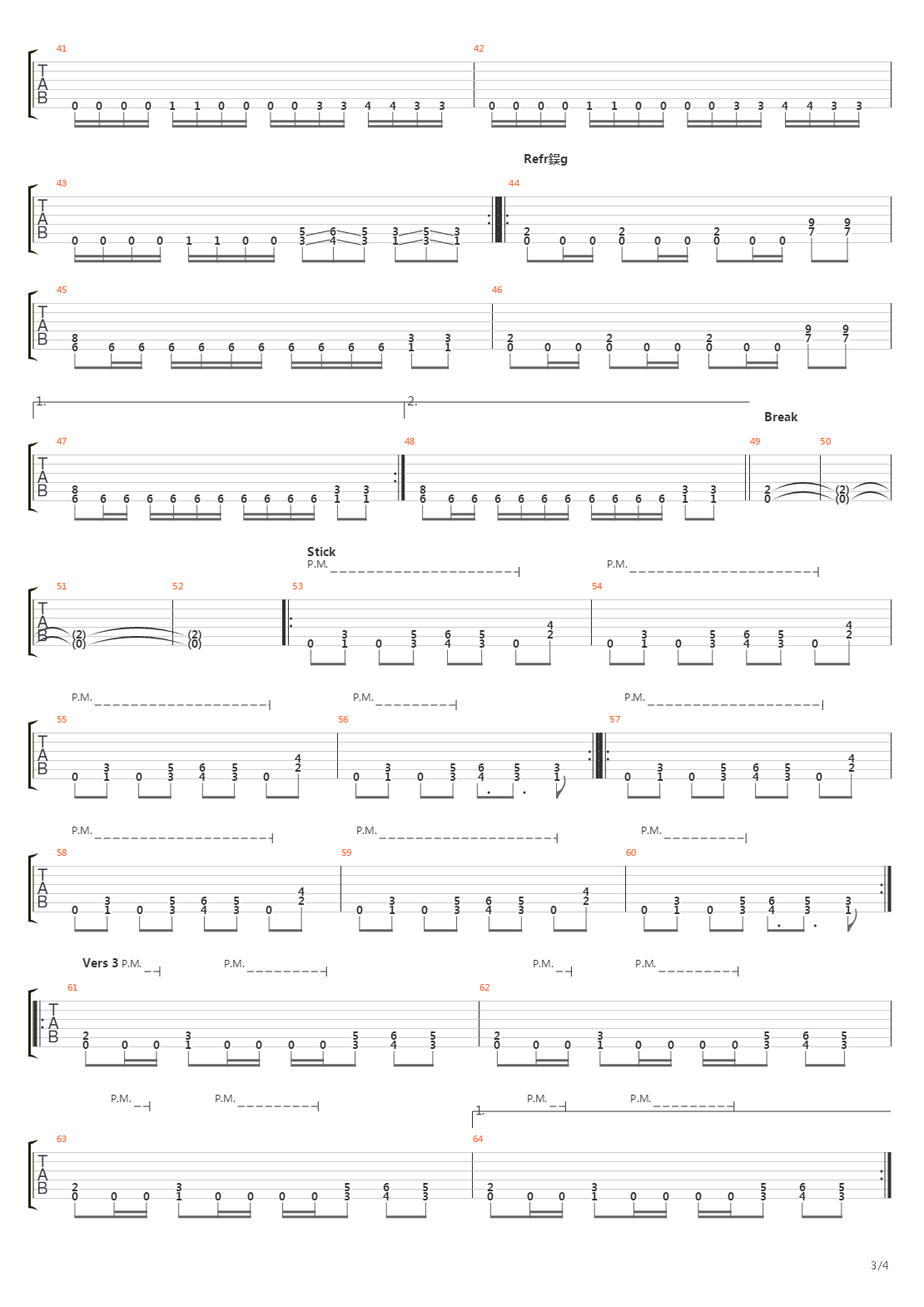 Into The Grave吉他谱