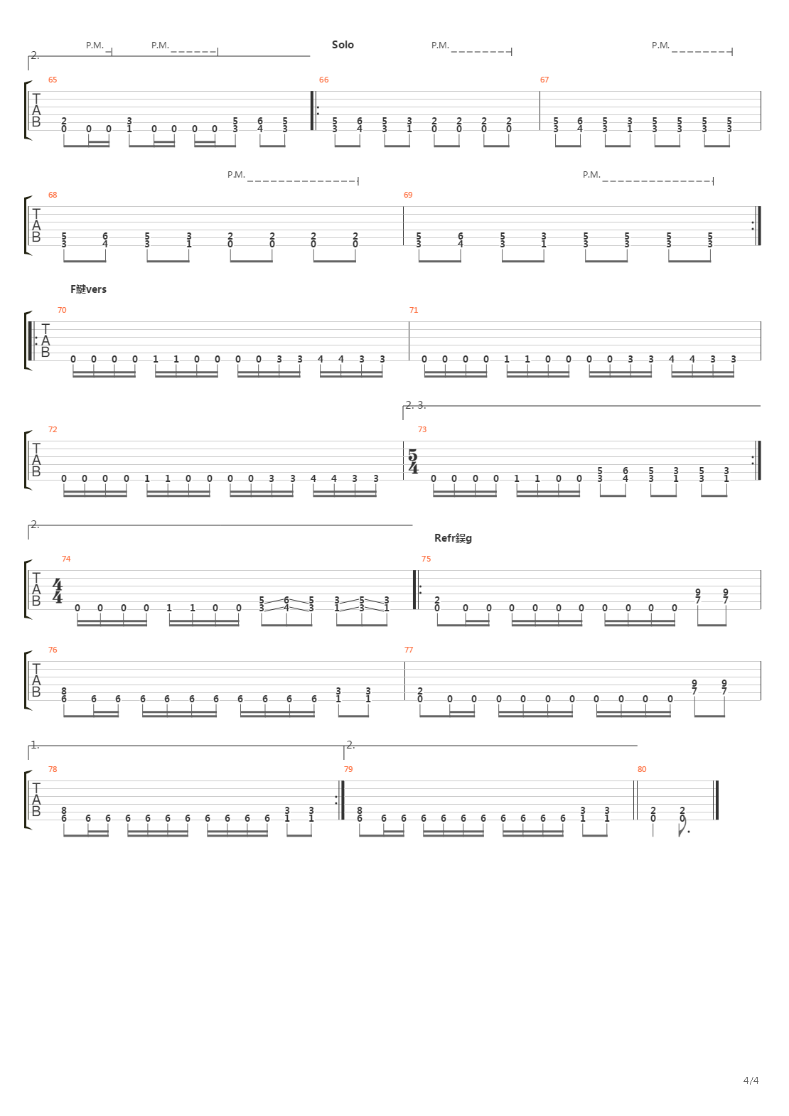 Into The Grave吉他谱