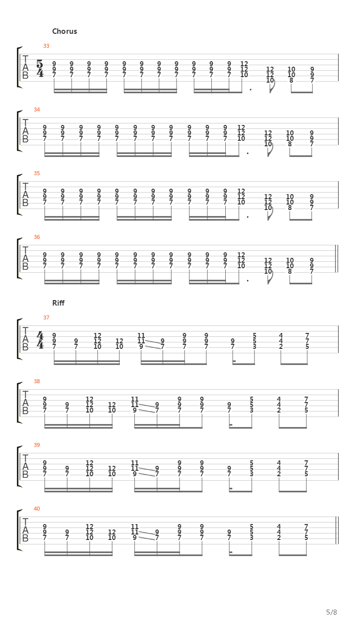 Tack And Forlat吉他谱