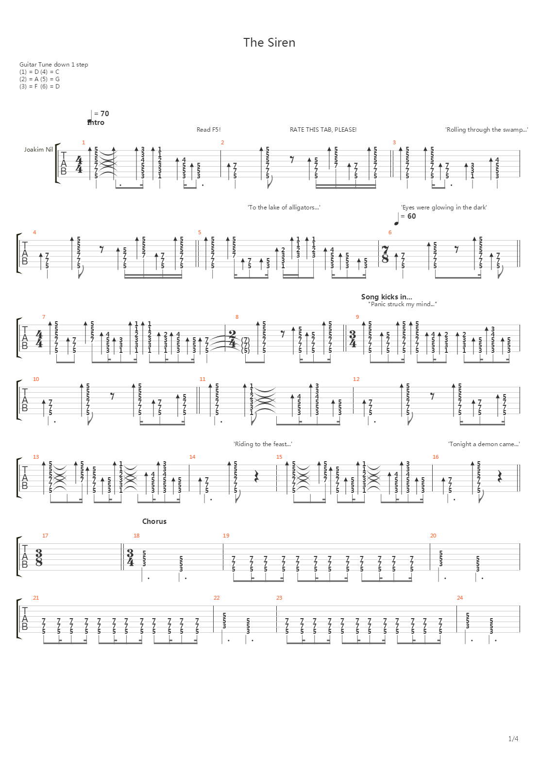 The Siren吉他谱