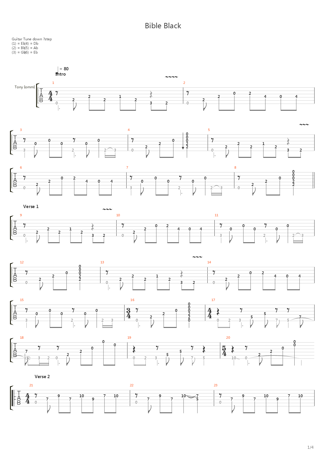 Bible Black吉他谱