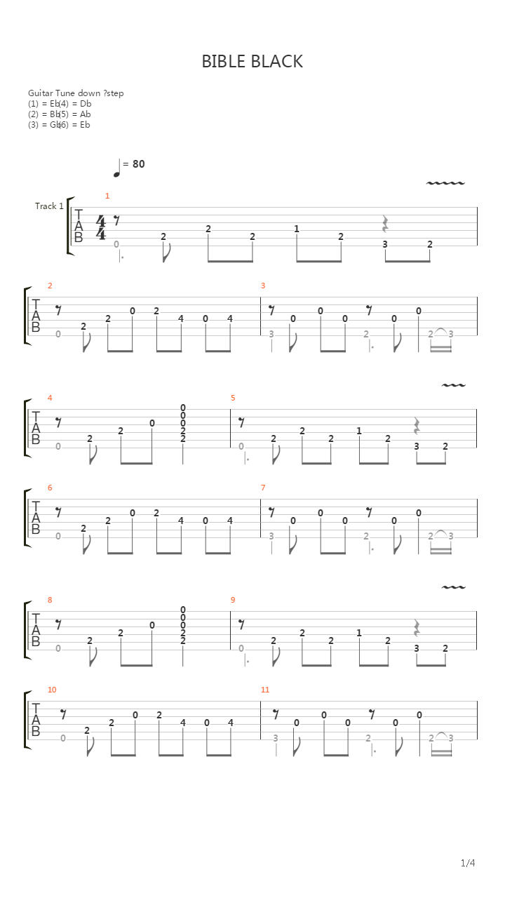 Bible Black吉他谱