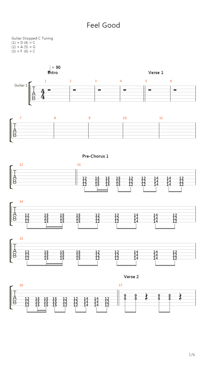 Feel Good吉他谱
