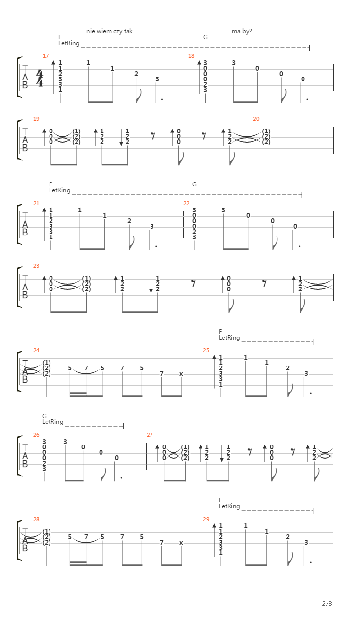 Ho吉他谱