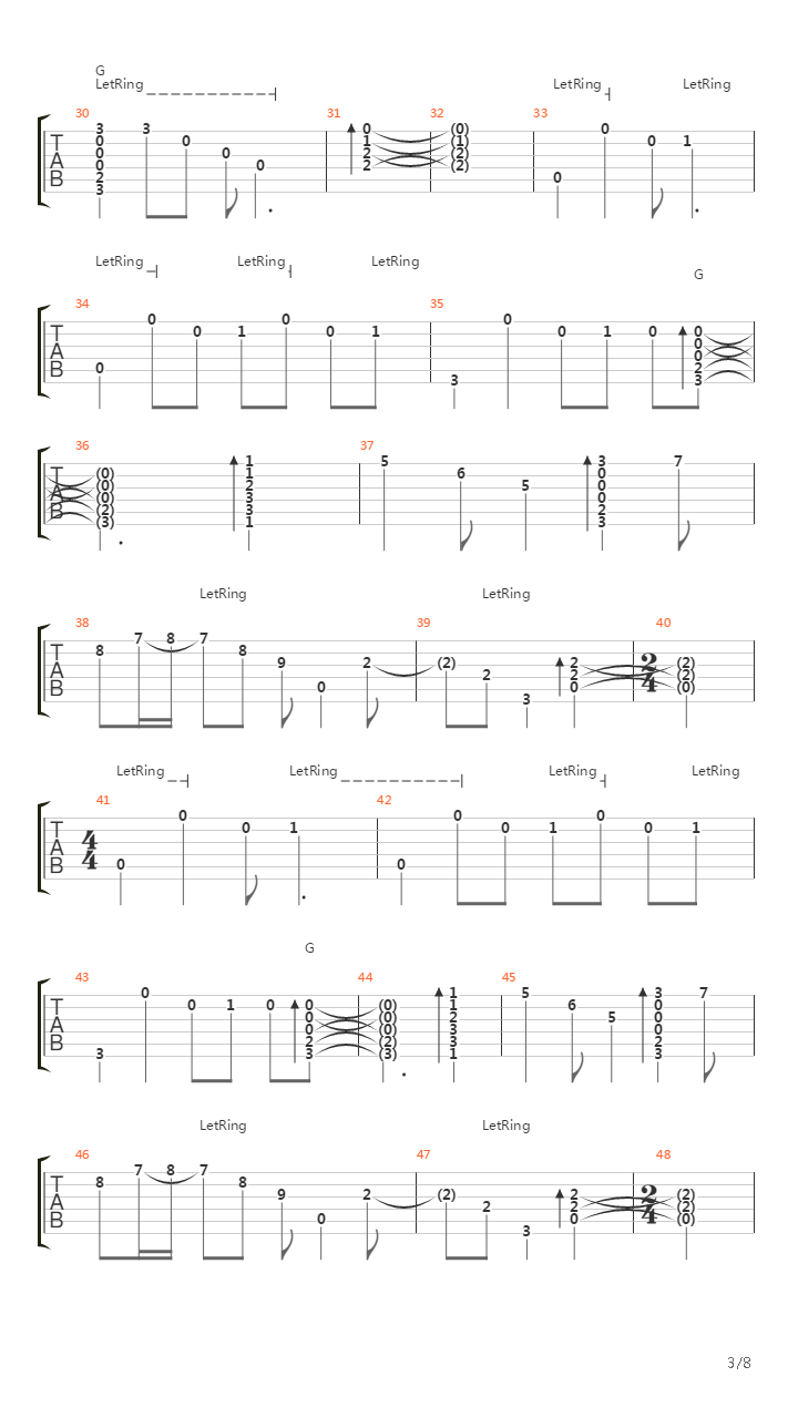 Ho吉他谱