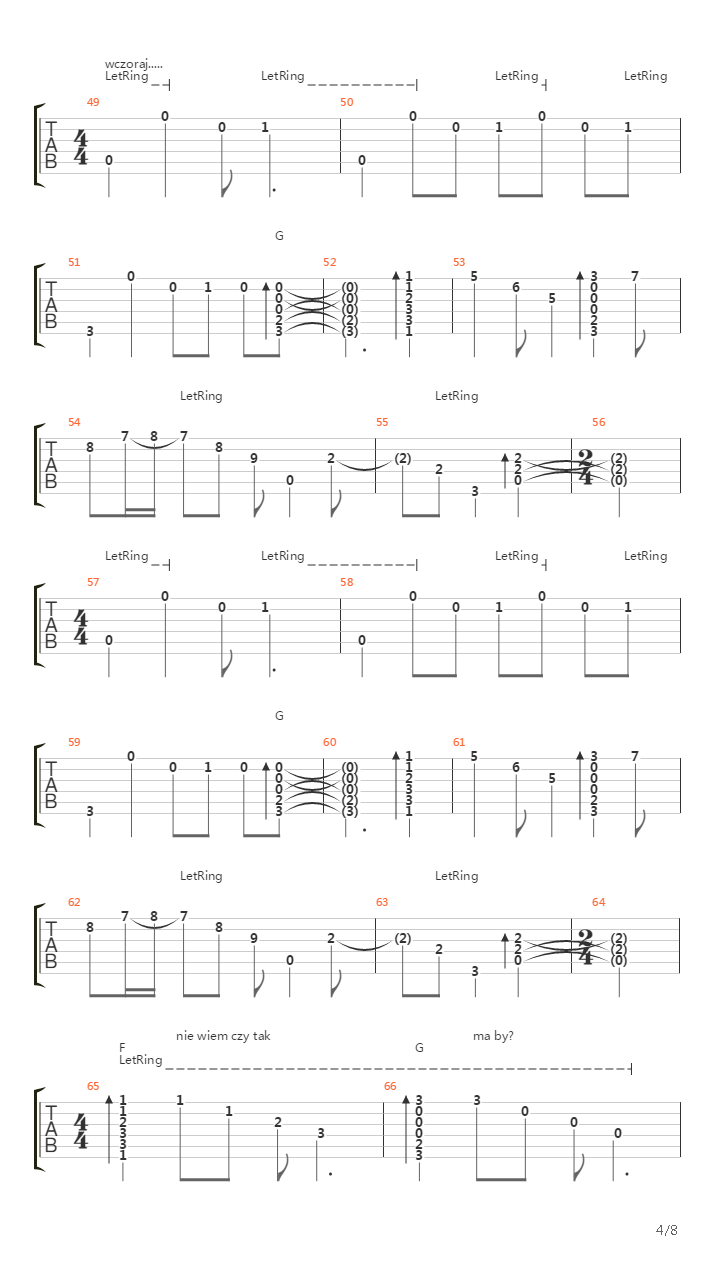Ho吉他谱