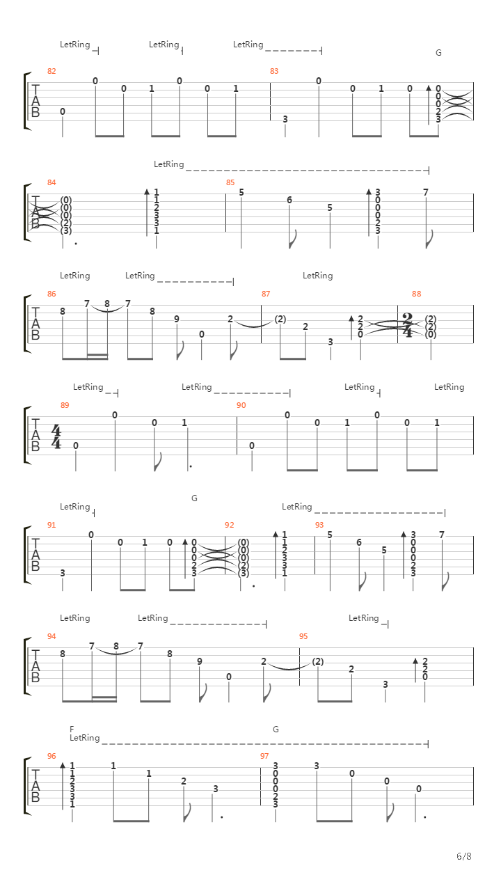 Ho吉他谱