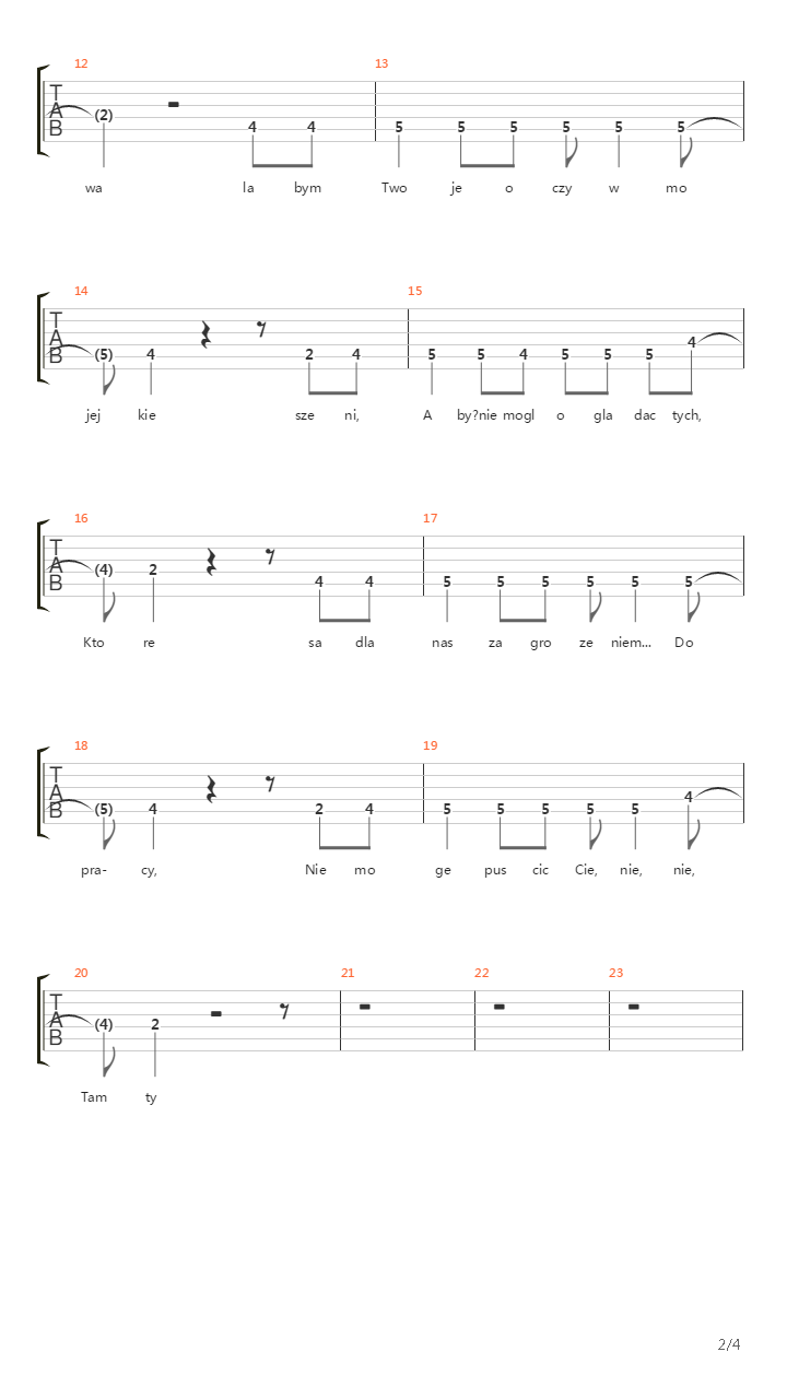 Zazdrosc吉他谱