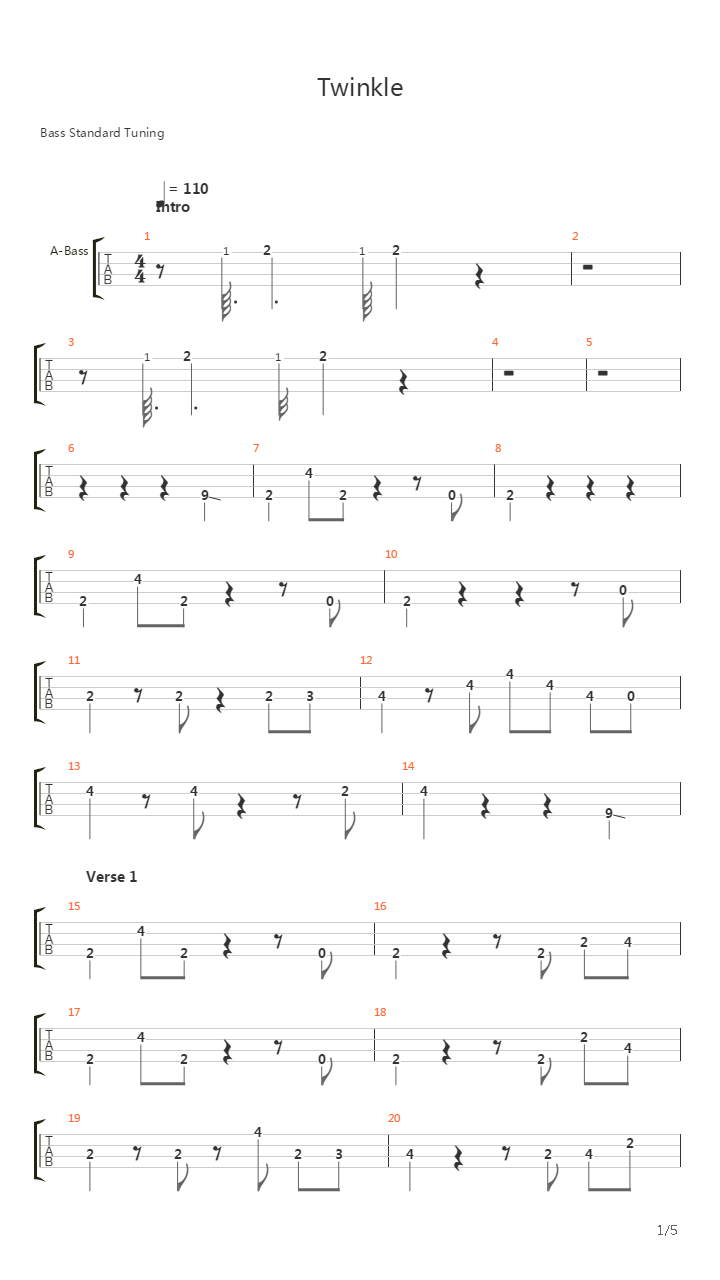 Twinkle吉他谱