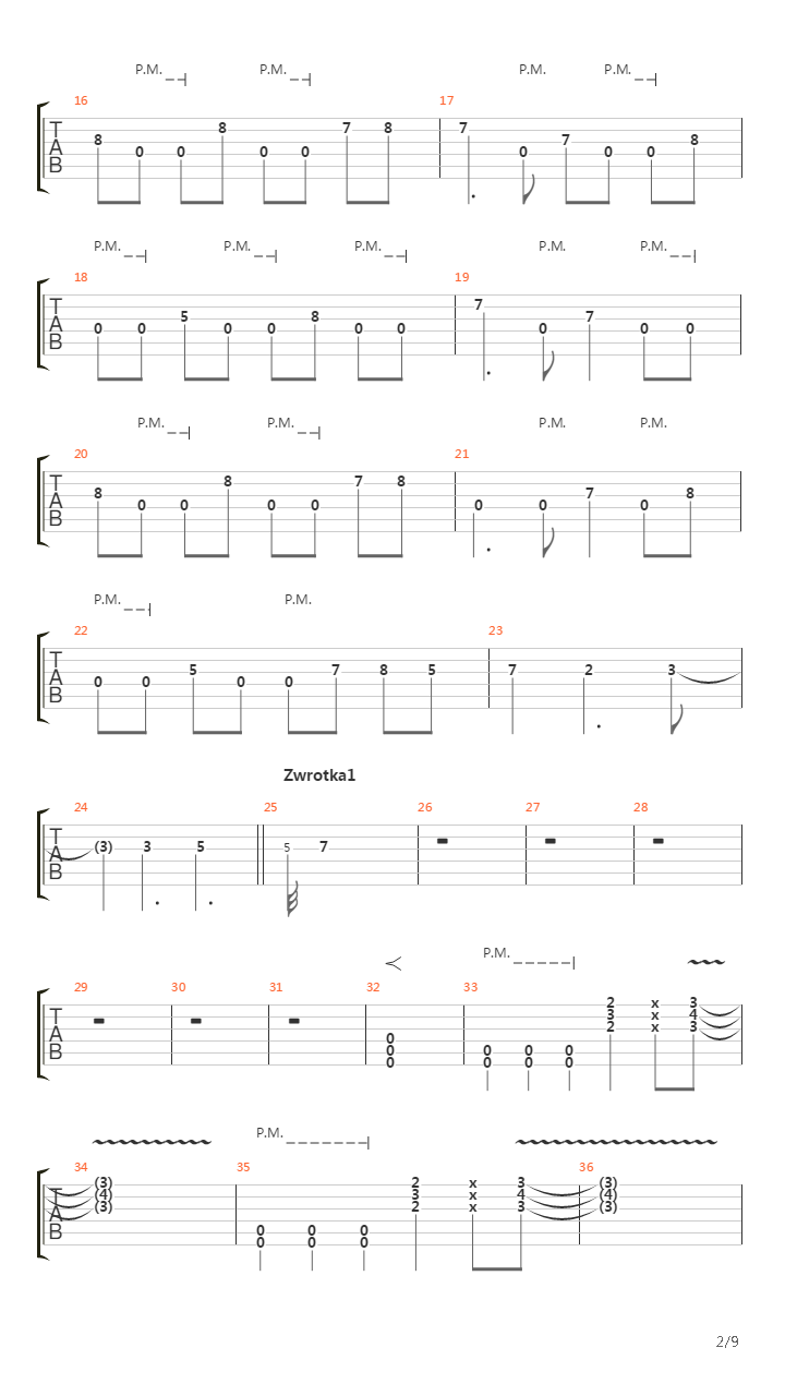 Fallen吉他谱