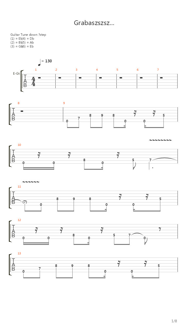 Grabasz吉他谱