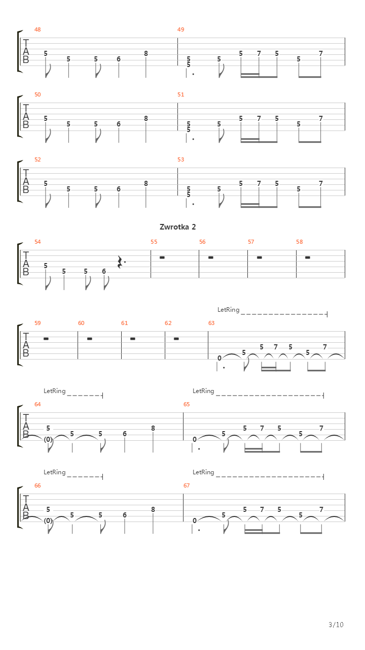 Krzyk Kamieni吉他谱