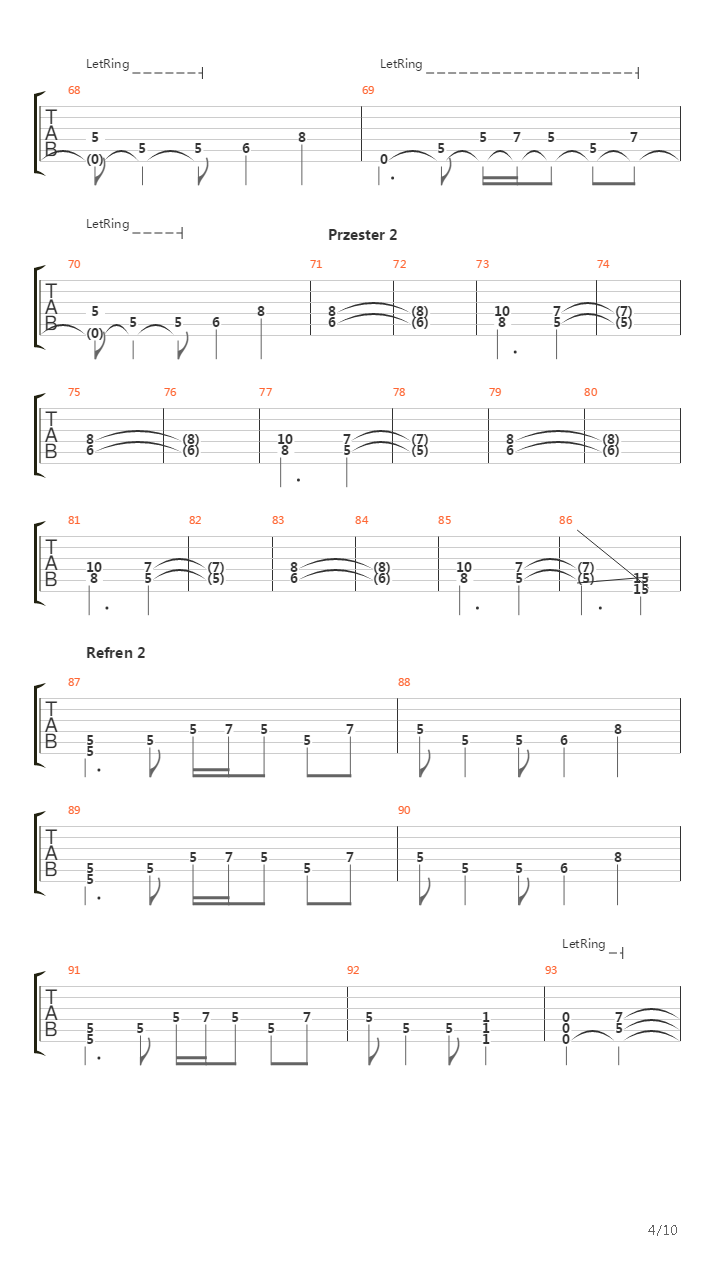 Krzyk Kamieni吉他谱