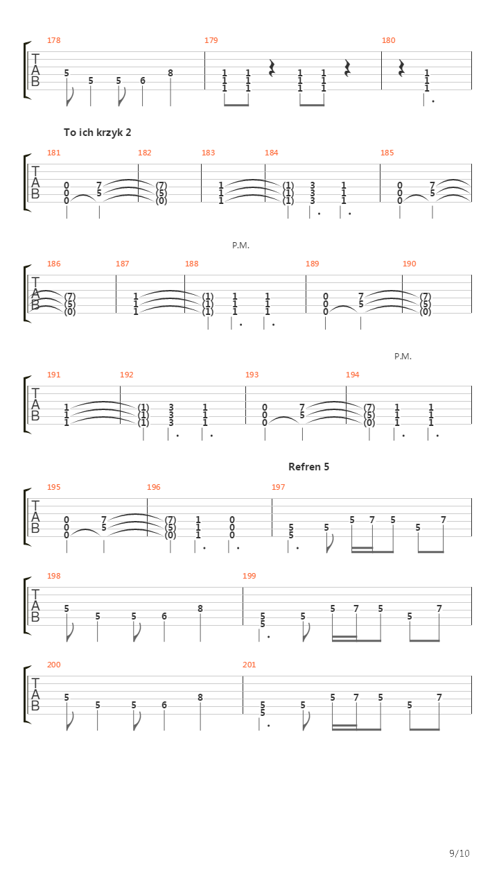 Krzyk Kamieni吉他谱