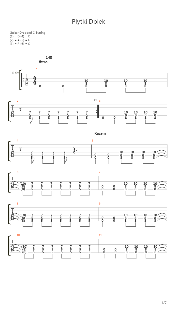 Plytki Dolek吉他谱
