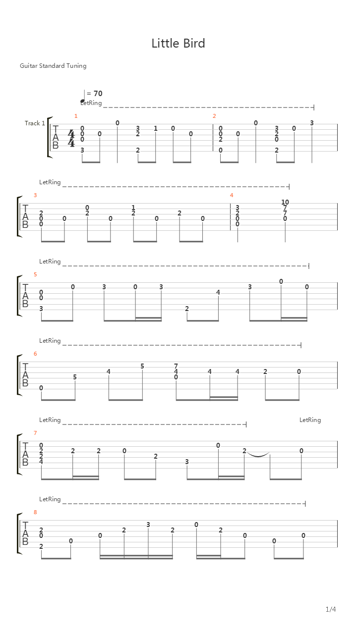 Little Bird吉他谱