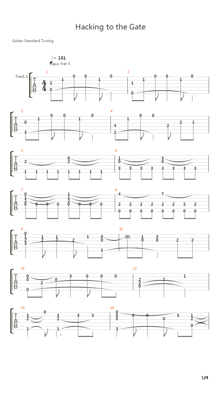 Hacking To The Gate吉他谱