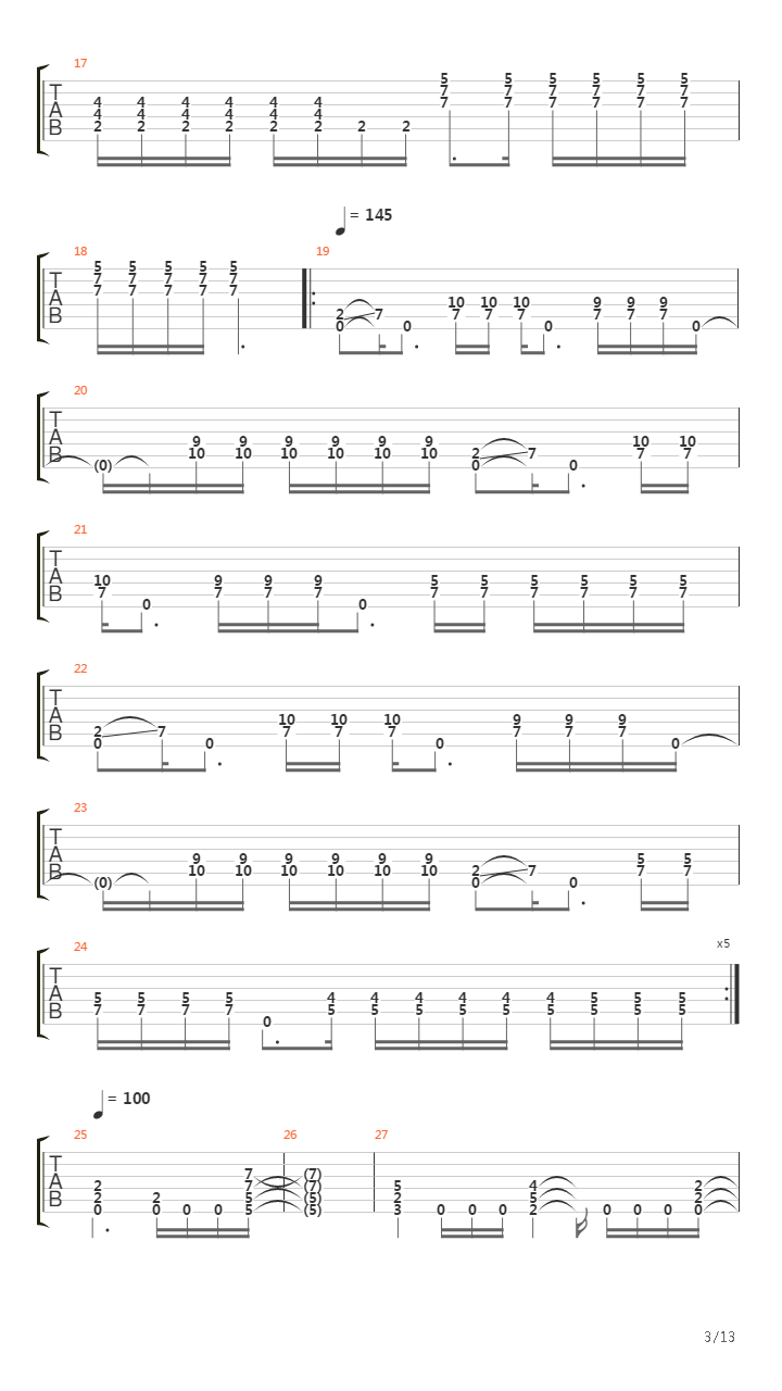 Bridges Of Fire吉他谱