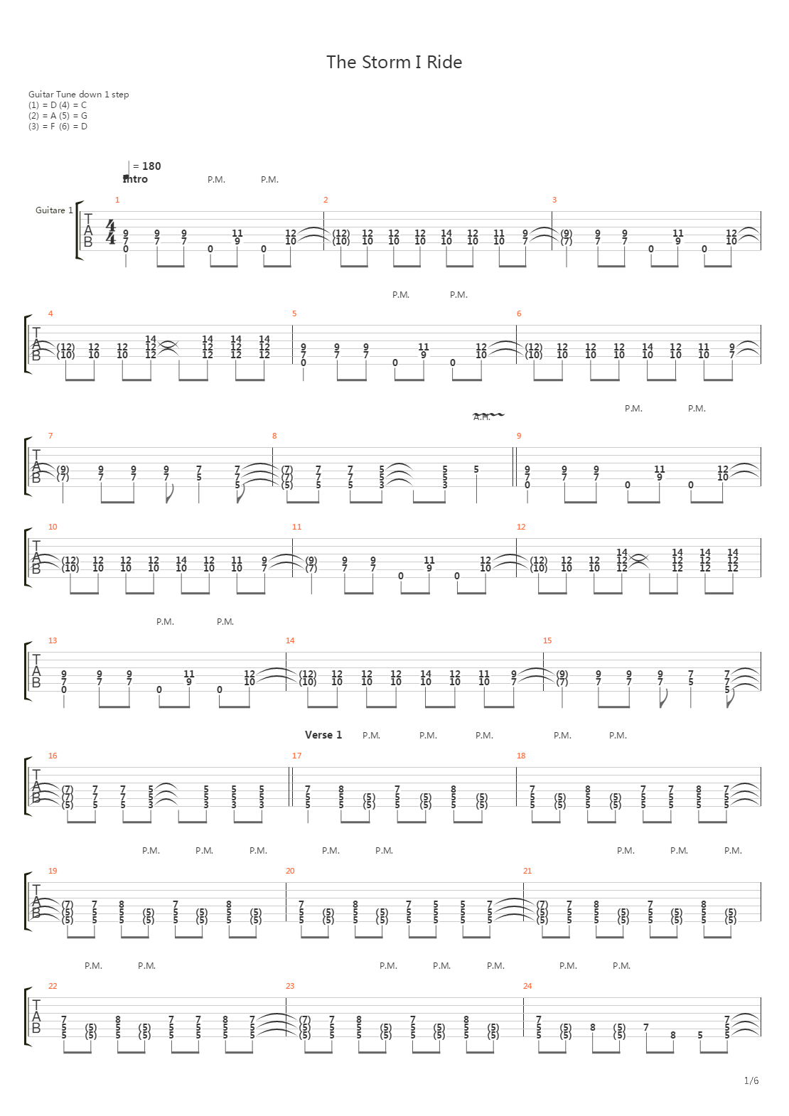 The Storm I Ride吉他谱