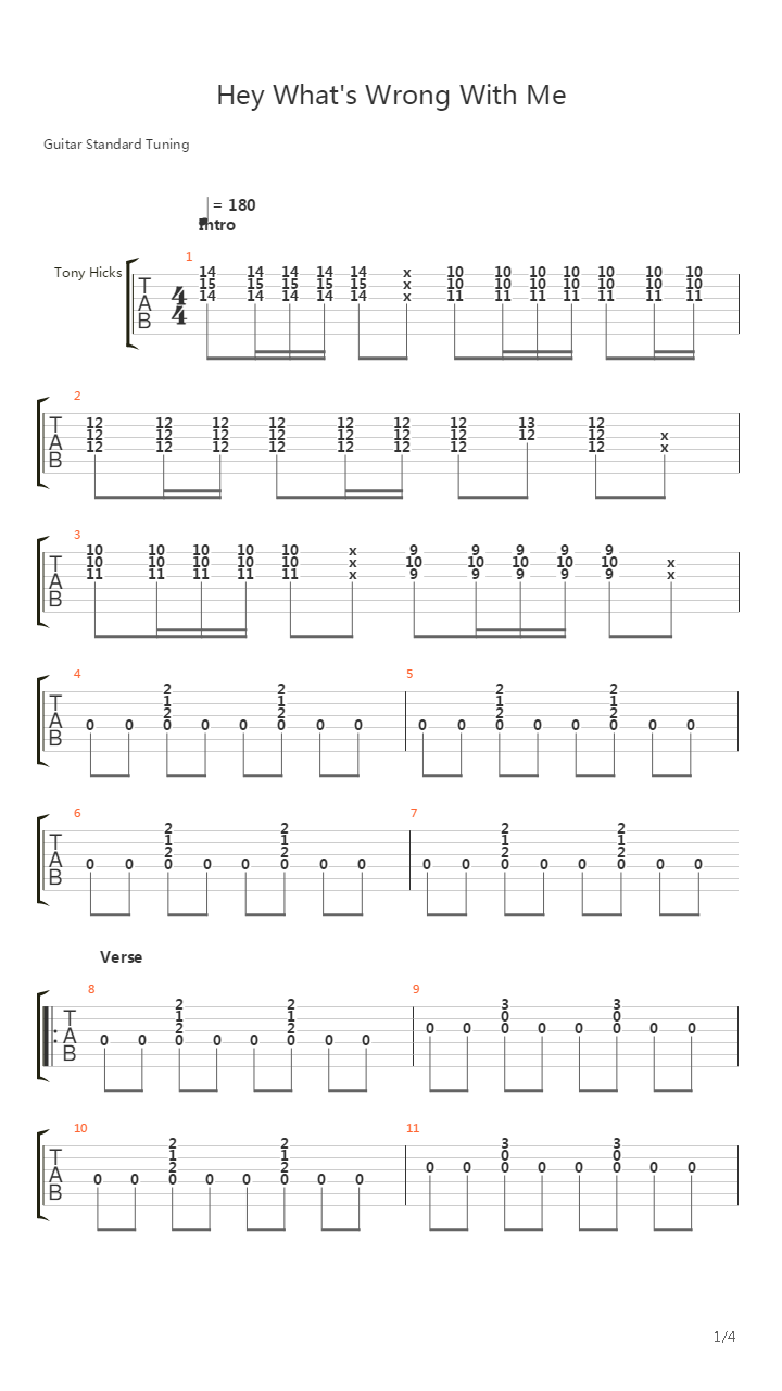 Hey Whats Wrong With Me吉他谱